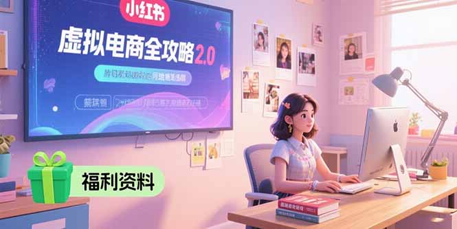 虚拟电商全攻略2.0，开店选品实操流程，账号定位、货源发布、笔记发布技巧-云网创