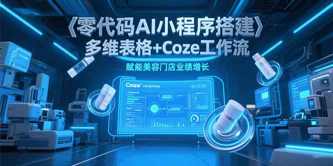 零代码AI小程序搭建，多维表格+Coze工作流，赋能美容门店业绩增长-云网创