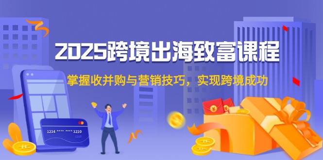 2025跨境出海致富课程，掌握收并购与营销技巧，实现跨境成功-云网创