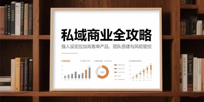 私域商业全攻略，强人设定位加高客单产品，团队搭建与风险管控-云网创