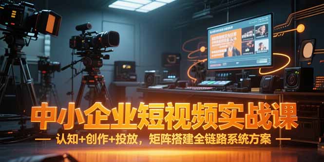 中小企业短视频实战课，认知+创作+投放，矩阵搭建全链路系统方案-云网创