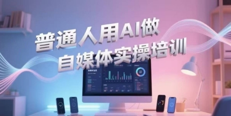普通人用AI做自媒体实操培训，普通人一个人用ai做自媒体，视频制作、短视频引流、直播带货，轻松入门-云网创