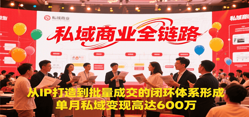 私域商业全链路，从IP打造到批量成交的闭环体系形成，单月私域变现600万-云网创