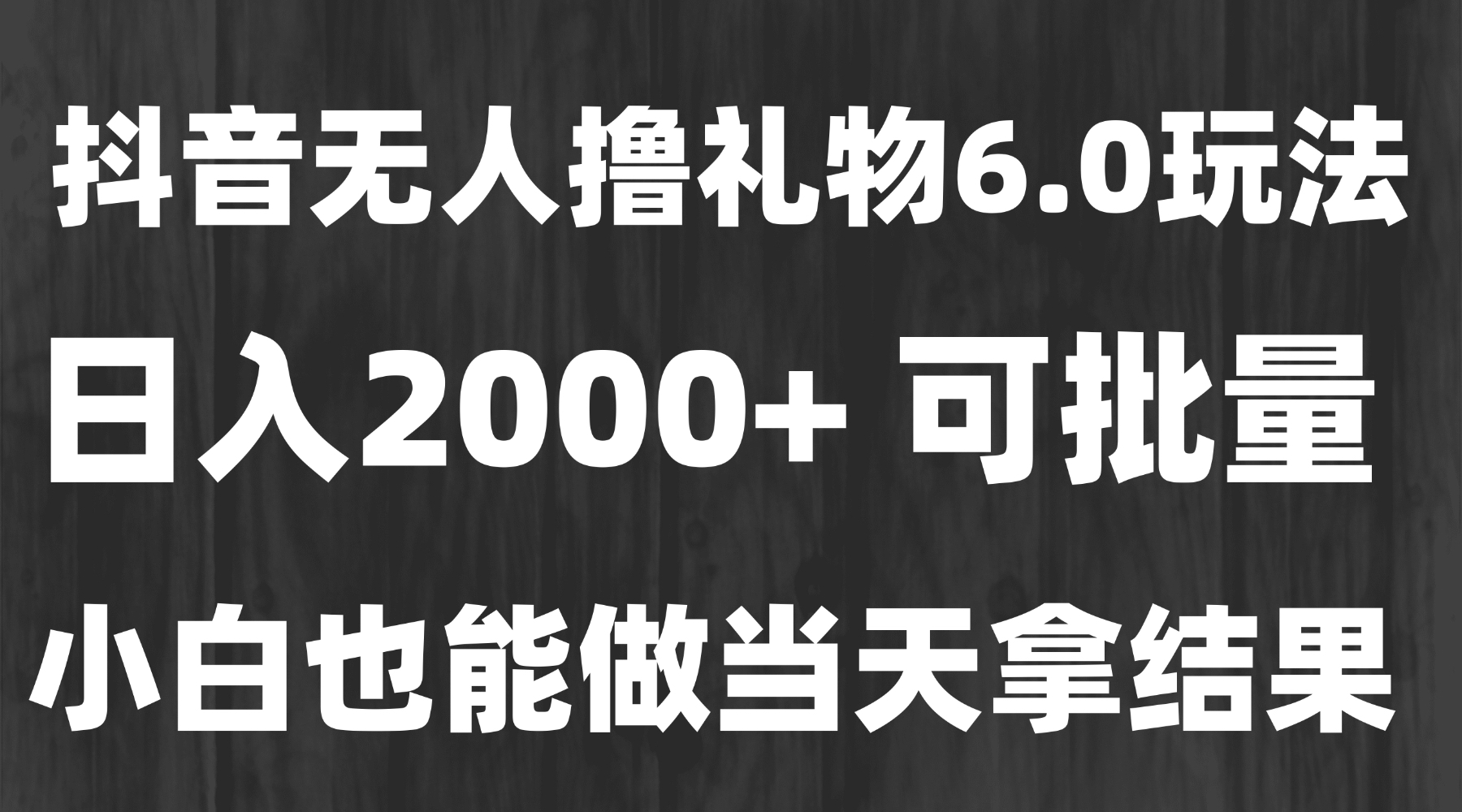 最新风口暴力撸金技术，无人撸礼物，长期稳定 一天收益2000+，小白当天…-云网创