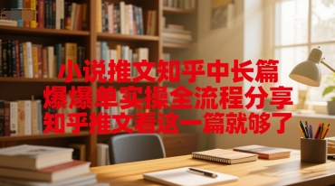 小说推文知乎中长篇爆单实操全流程分享，知乎推文看这一篇就够了-云网创