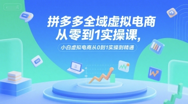 拼多多全域虚拟电商从零到1实操课，小白虚拟电商从0到1实操到精通-云网创