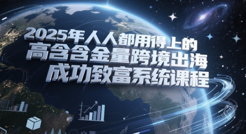 2025年人人都用得上的高含金量跨境出海成功致富系统课程-云网创