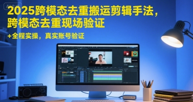 2025跨模态去重搬运剪辑手法，跨模态去重现场验证 +全程实操，真实账号验证-云网创