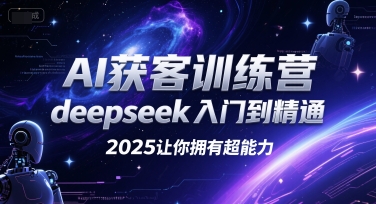 AI获客训练营，deepseek入门到精通，2025让你拥有超能力-云网创