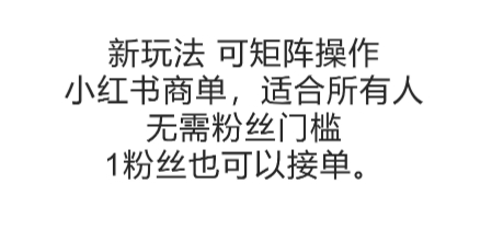 可矩阵操作，小红书商单新玩法，适合所有人，无需粉丝门槛，1粉丝也可以接单-云网创
