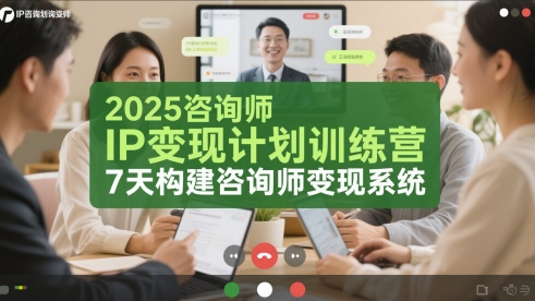 2025咨询师IP变现计划训练营，7天构建咨询师变现系统-云网创