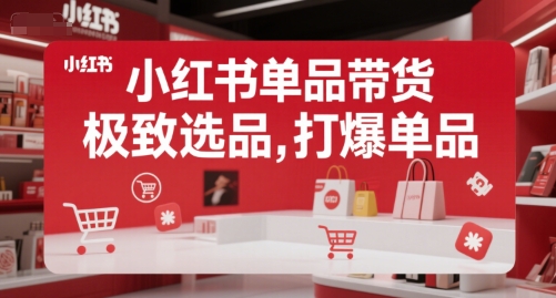 小红书单品带货，极致选品，打爆单品-云网创