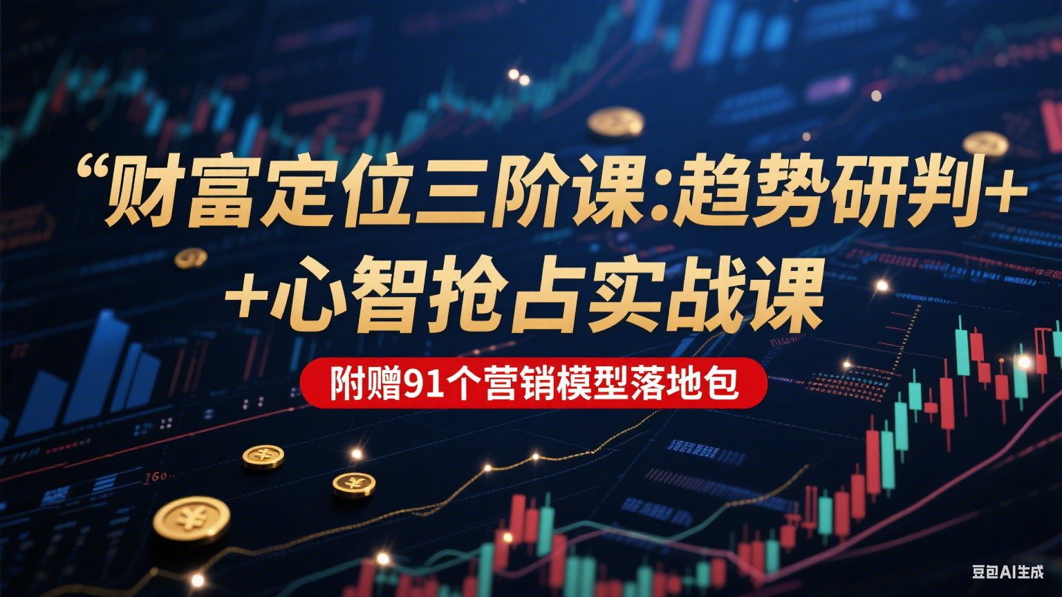 财富定位三阶：趋势研判 + 心智抢占实战课，附赠91个营销模型落地包-云网创