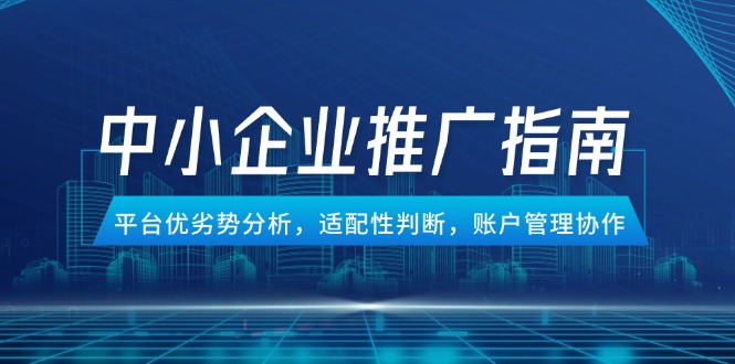 中小企业竞价推广指南，平台优劣势分析，适配性判断，账户管理协作-云网创