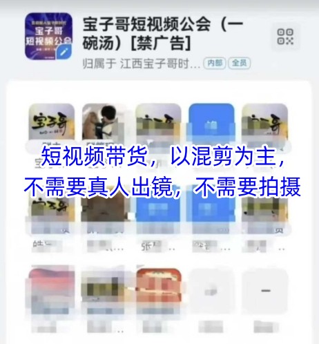 宝子哥头部团队短视频带货，以混剪为主，不需要真人出镜，不需要拍摄【更新6月】-云网创