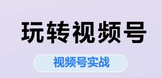 玩转视频号，视频号实战系列课-云网创