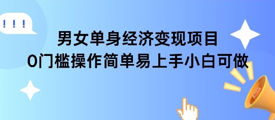 女单身经济项目变现周期长可复购率高日入1k+-云网创